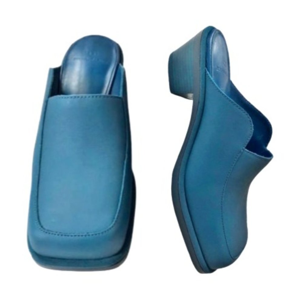 UGG + Eckhaus Latta Block Heel Cowboy Mule in Moroccan Blue 6 - Picture 7 of 16